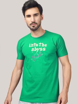 Greylongg - Comfortable Mens Round Neck T-Shirt - Green