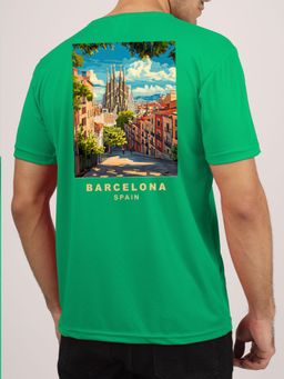 Greylongg - Comfortable Mens Round Neck T-Shirt - Green