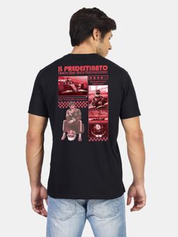 Greylongg - Comfortable Mens Round Neck T-Shirt - Black