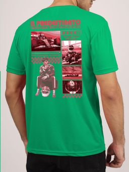 Greylongg - Comfortable Mens Round Neck T-Shirt - Green