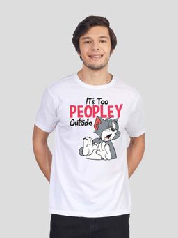 Greylongg - Comfortable Mens Round Neck T-Shirt - White