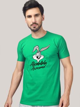 Greylongg - Comfortable Mens Round Neck T-Shirt - Green