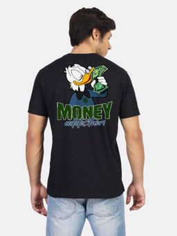 Greylongg - Comfortable Mens Round Neck T-Shirt - Black