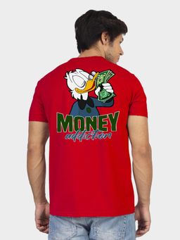 Greylongg - Comfortable Mens Round Neck T-Shirt - Red