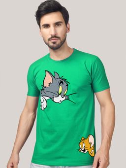 Greylongg - Comfortable Mens Round Neck T-Shirt - Green