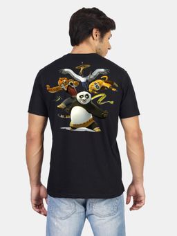 Greylongg - Comfortable Mens Round Neck T-Shirt - Black