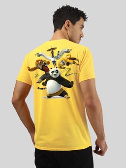 Greylongg - Comfortable Mens Round Neck T-Shirt - Yellow