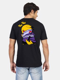 Greylongg - Comfortable Mens Round Neck T-Shirt - Black