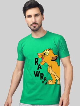 Greylongg - Comfortable Mens Round Neck T-Shirt - Green