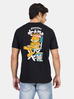 Greylongg - Comfortable Mens Round Neck T-Shirt - Black