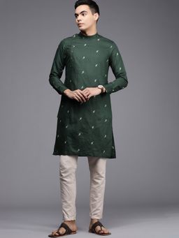 Manyavar - Green Full Sleeves Kurta