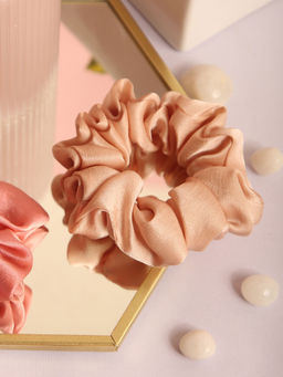 Spotstyl - Pure Silk Champagne Oyster Midi Scrunchie