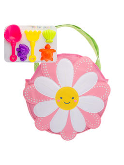 Stephen Joseph - Pink Flower Beach Tote Bag with 5 Toys (3 Years And Above)