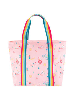 Stephen Joseph - Pink Printed Beach Day Tote Bag (3 Years And Above)