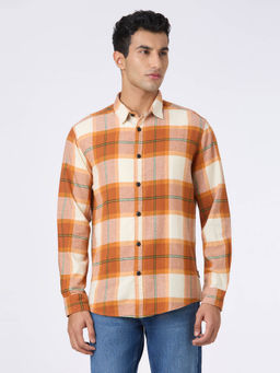 Pepe Jeans - Men Yellow Check Full Sleeve Casual Shirt