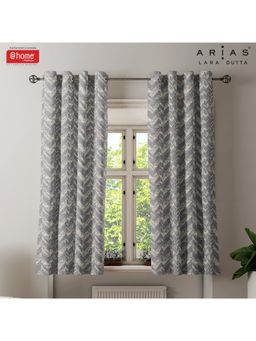 At Home by Nilkamal - Arias Luxuria Jacquard Window Curtain Grey (Set of 2)