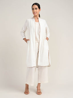 Saltpetre - Women Organic Cotton Off White Overlay Co-Ord Set