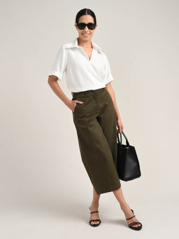 Saltpetre - Women White Tencel Top with Pant