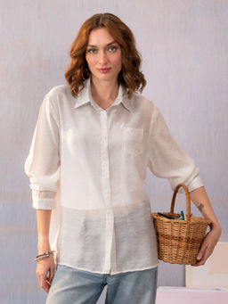 All Eyes On You - AEOY White Breezy Shirt (1N)