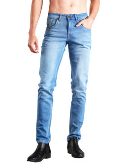 Cantabil - Men Blue Solid Casual Jeans
