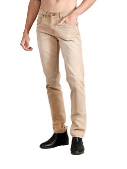 Cantabil - Men Khaki Solid Casual Jeans