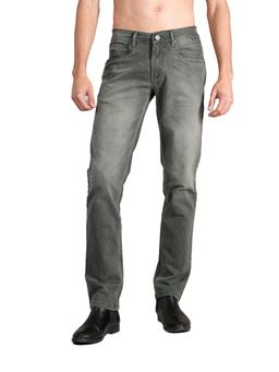 Cantabil - Men Olive Green Solid Casual Jeans