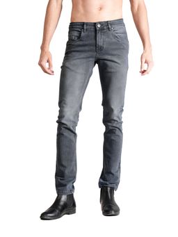 Cantabil - Men Dark Grey Solid Casual Jeans
