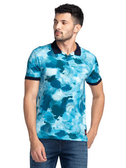 Being Human - Men Short Sleeve Regular Fit Polo T-Shirt Blue