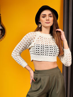 KOTTY - Women Timeless Winter Essential Elegant Full Sleeve Ribbed Sweater