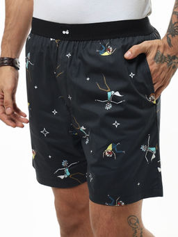 Bewakoof - Men's Black Rick & Morty All Over Printed Boxers