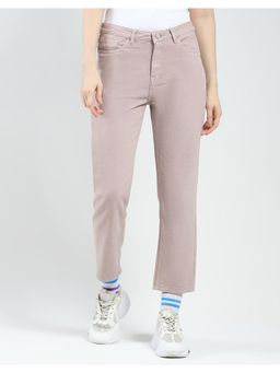 Monte Carlo - Womens Purple Solid Slim Fit Jeans