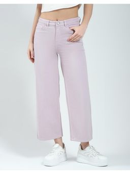 Monte Carlo - Womens Lavender Solid Regular Fit Jeans