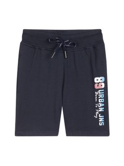 Cantabil - Boys Navy Solid Bermuda Shorts