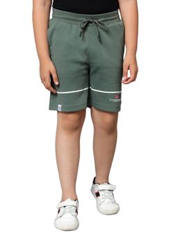 Cantabil - Boys Green Printed Bermuda Shorts