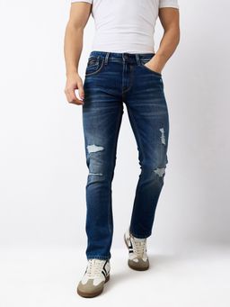 Spykar - Men Regular Fit Mid Rise Cotton Stretch Casual Jeans