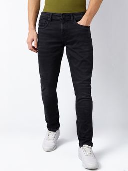 Spykar - Men Black Slim Fit Low Rise Cotton Casual Jeans
