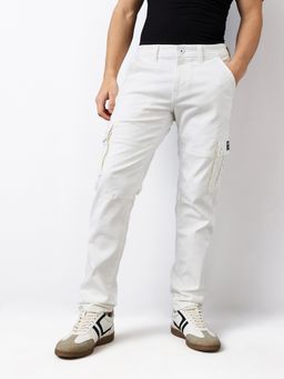 Spykar - Men White Regular Fit Mid Rise Cotton Casual Jeans