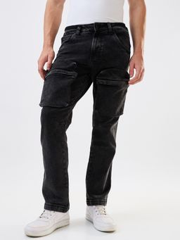 Spykar - Men Black Comfort Fit Mid Rise Cotton Casual Jeans