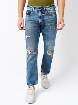 Spykar - Men Blue Comfort Fit Mid Rise Cotton Casual Jeans