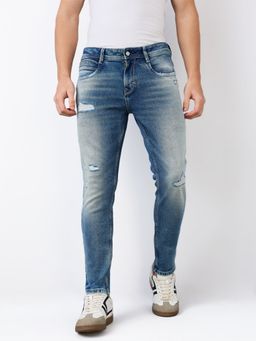 Spykar - Men Slim Fit Mid Rise Cotton Stretch Casual Jeans