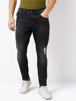 Spykar - Men Black Slim Fit Mid Rise Cotton Casual Jeans