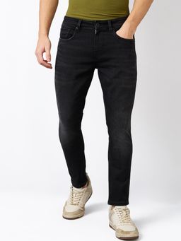 Spykar - Men Black Slim Fit Mid Rise Cotton Casual Jeans