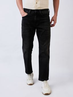 Spykar - Men Black Comfort Fit Mid Rise Cotton Casual Jeans