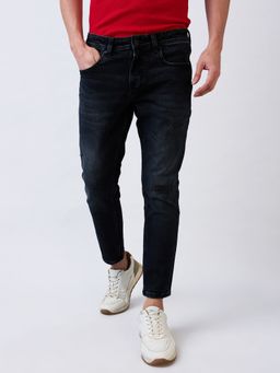 Spykar - Men Black Slim Fit Mid Rise Cotton Casual Jeans
