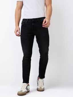 Spykar - Men Black Slim Fit Mid Rise Cotton Casual Jeans