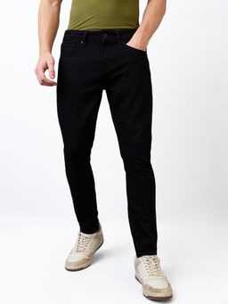 Spykar - Men Black Slim Fit Mid Rise Cotton Casual Jeans
