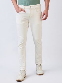 Spykar - Men White Slim Fit Mid Rise Cotton Casual Jeans
