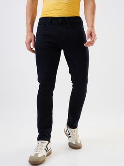 Spykar - Men Black Slim Fit Mid Rise Cotton Casual Jeans