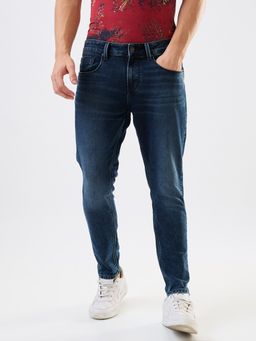 Spykar - Men Blue Slim Fit Mid Rise Cotton Stretch Casual Jeans