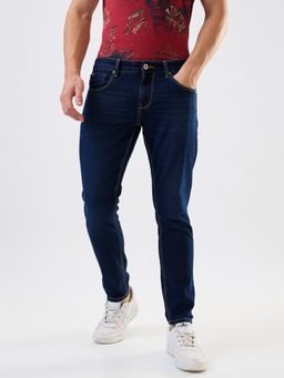Spykar - Men Blue Slim Fit Mid Rise Cotton Stretch Casual Jeans